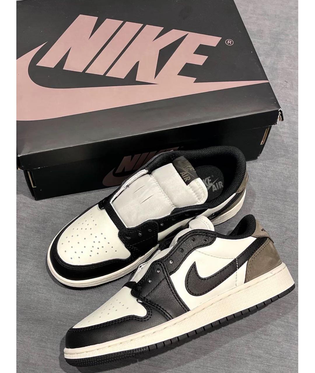 JORDAN Коричневые кожаные кроссовки, фото 5