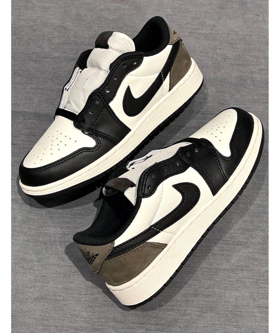 JORDAN Коричневые кожаные кроссовки, фото 6