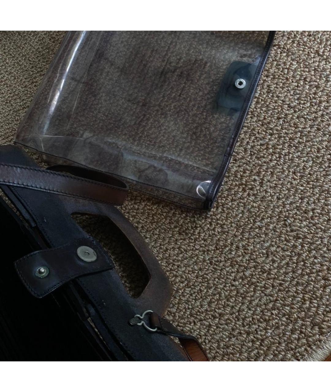 FERRAGAMO Темно-синяя кожаная сумка с короткими ручками, фото 4