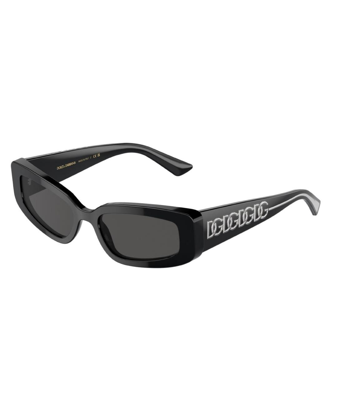 DOLCE&GABBANA Черные пластиковые солнцезащитные очки, фото 1