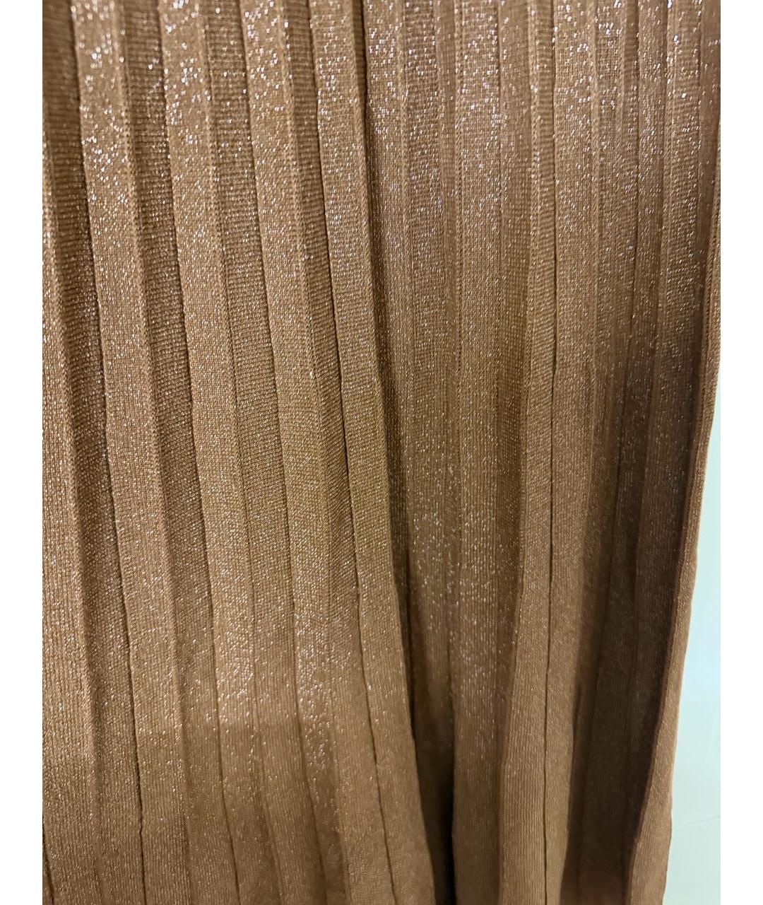 TWIN-SET Коричневое вискозное повседневное платье, фото 5
