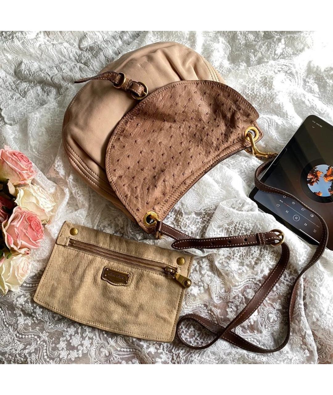 MIU MIU Мульти сумка с короткими ручками из экзотической кожи, фото 8