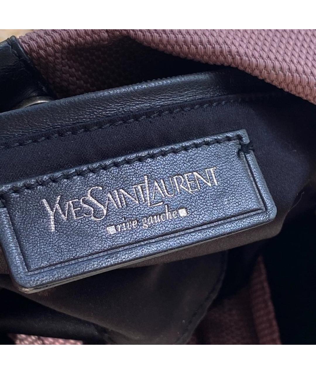 SAINT LAURENT Розовая тканевая сумка через плечо, фото 7
