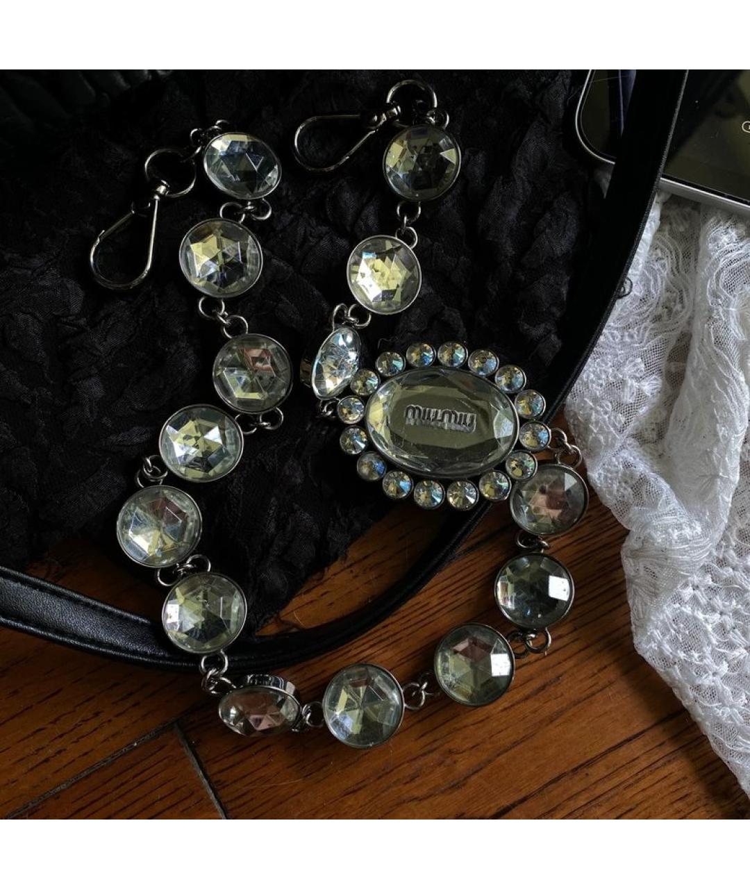 MIU MIU Черная кожаная сумка с короткими ручками, фото 3