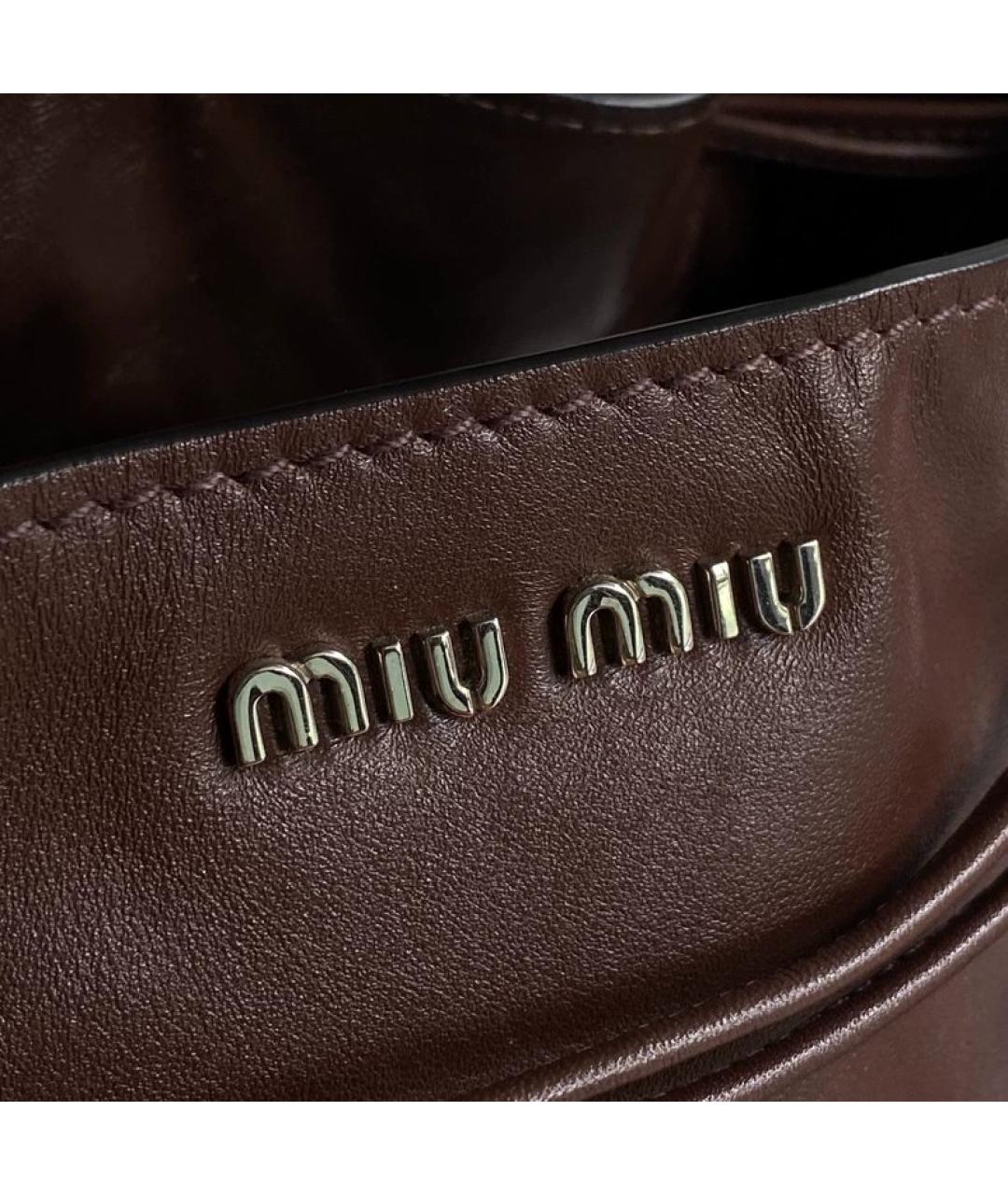 MIU MIU Розовая кожаная сумка тоут, фото 3