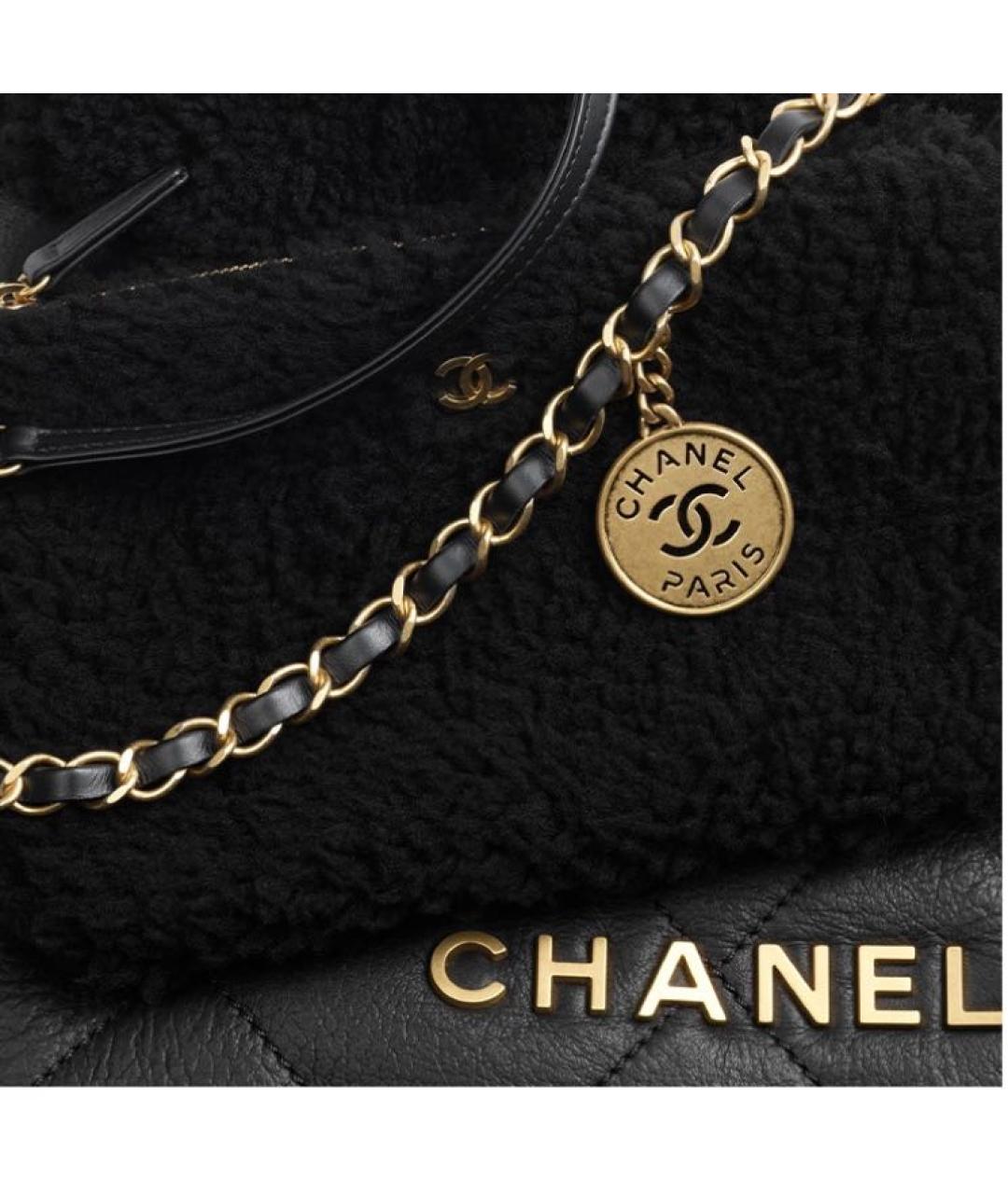 CHANEL Черная кожаная сумка через плечо, фото 3