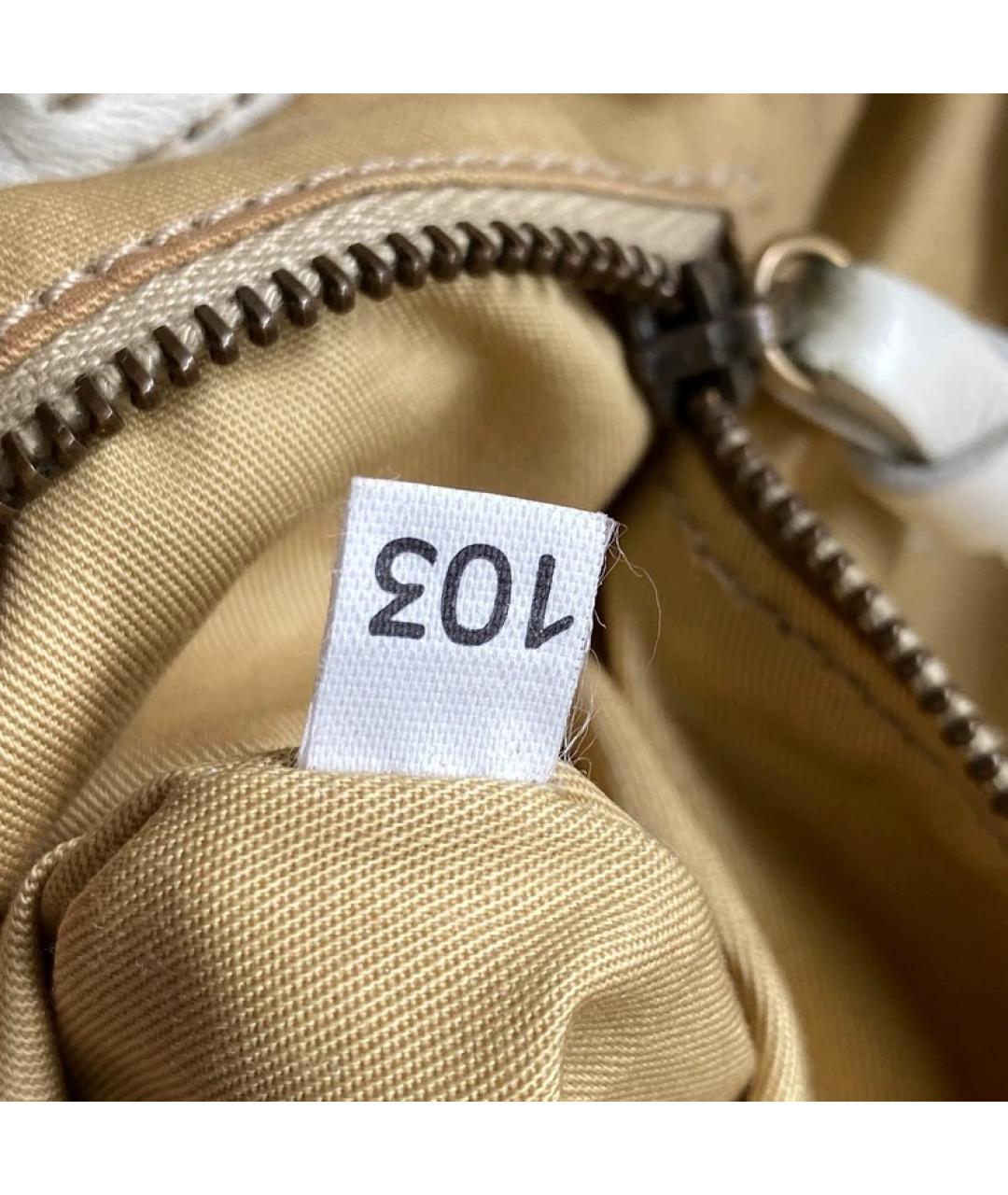 MIU MIU Белая кожаная сумка с короткими ручками, фото 5