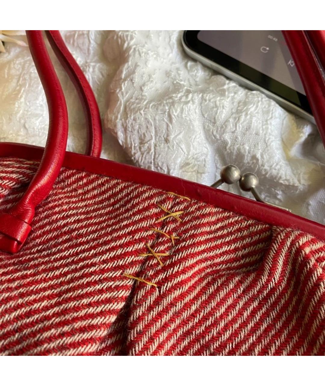 MIU MIU Желтая шерстяная сумка с короткими ручками, фото 2