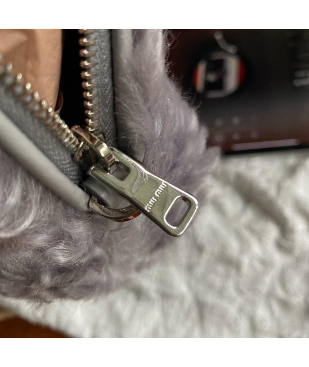 MIU MIU Меховая сумка с короткими ручками, фото 3