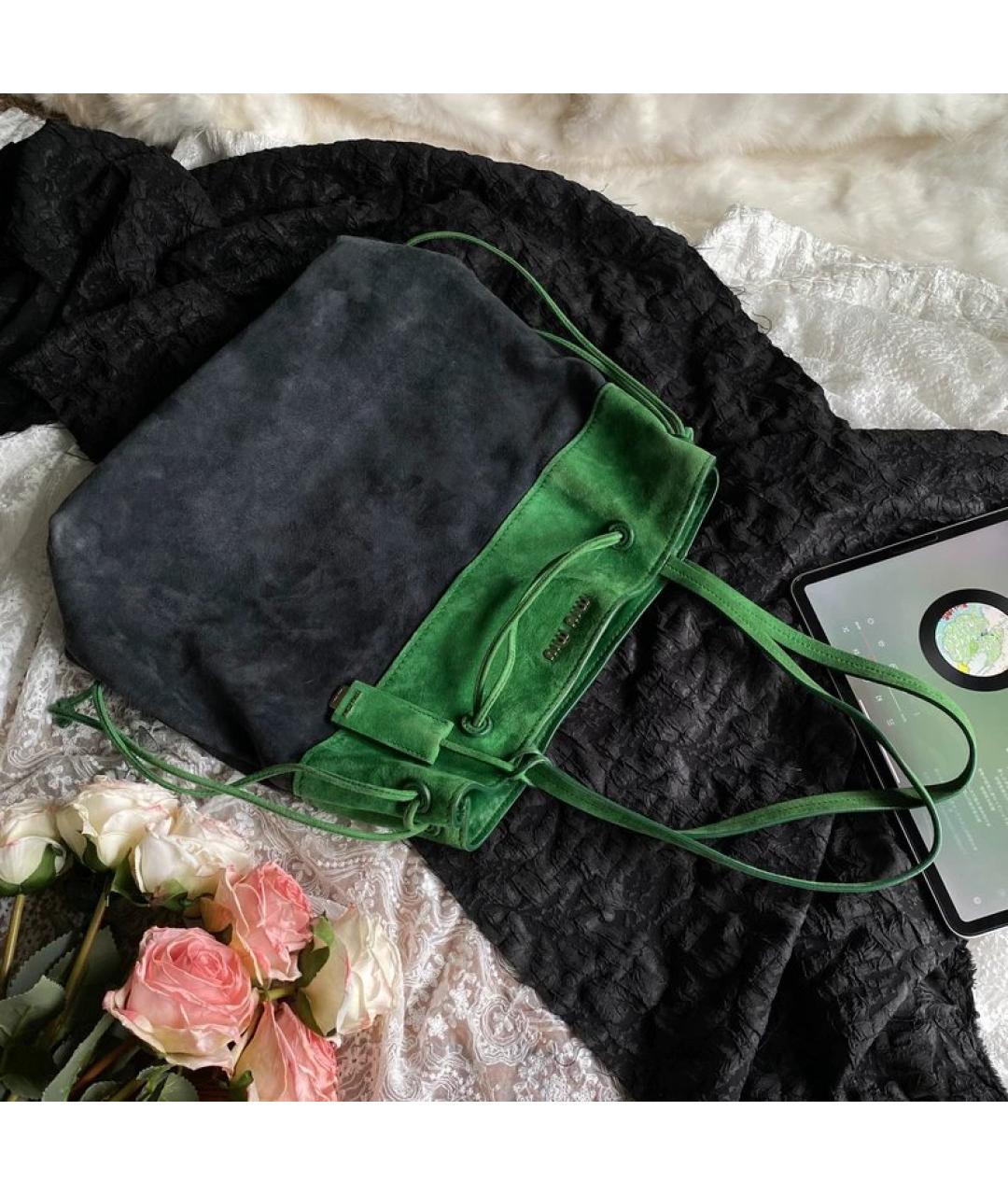 MIU MIU Мульти замшевая сумка тоут, фото 7