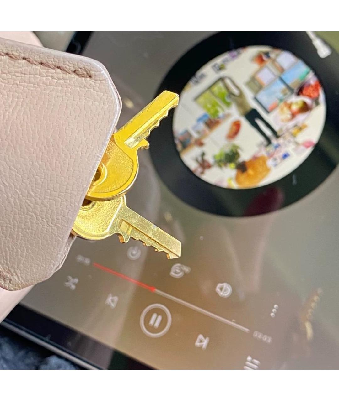 PRADA Розовая кожаная сумка с короткими ручками, фото 5