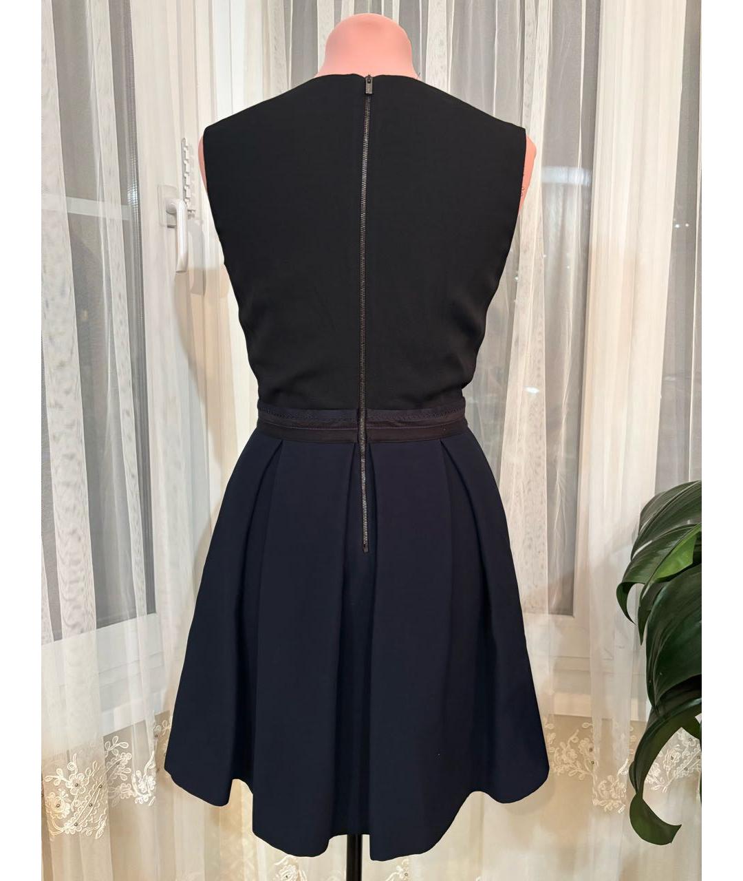 MIU MIU Темно-синее вискозное коктейльное платье, фото 3