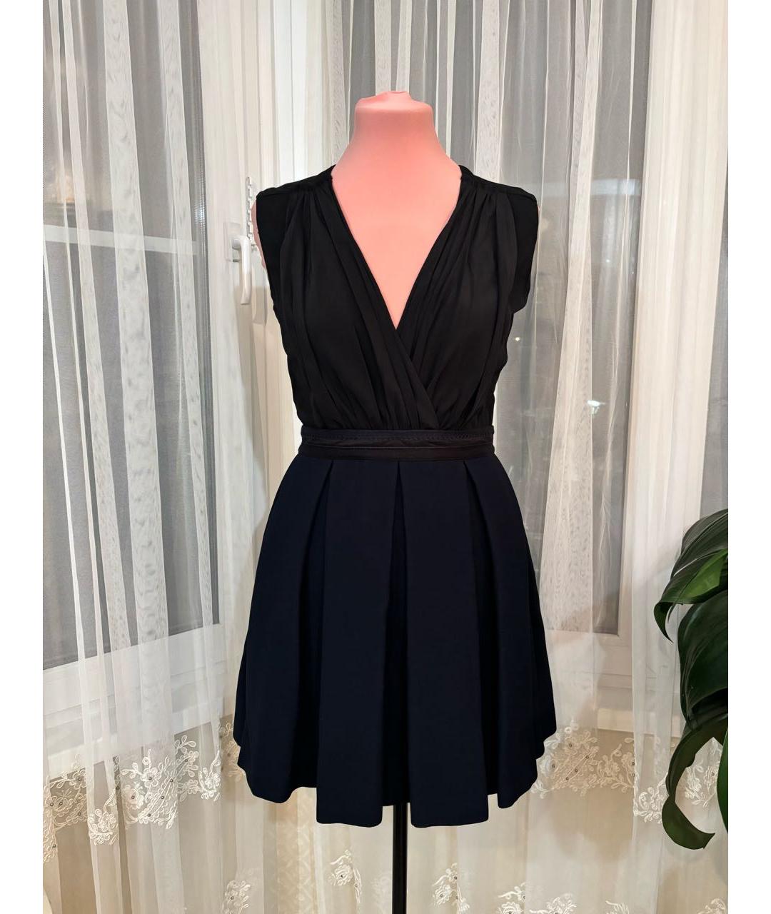 MIU MIU Темно-синее вискозное коктейльное платье, фото 7