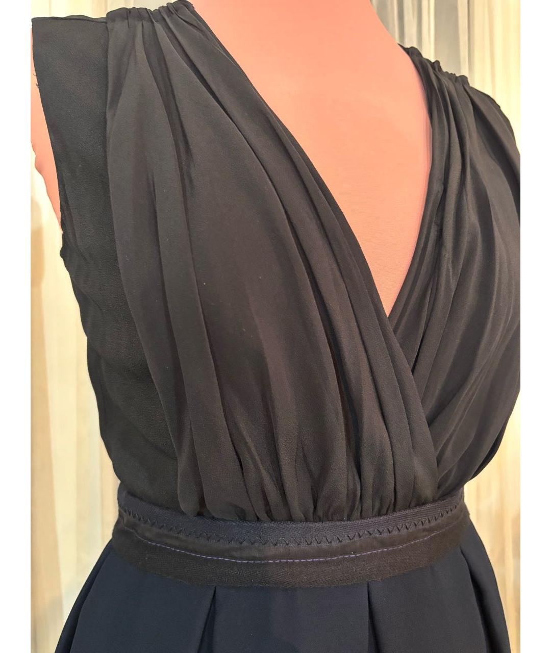 MIU MIU Темно-синее вискозное коктейльное платье, фото 2