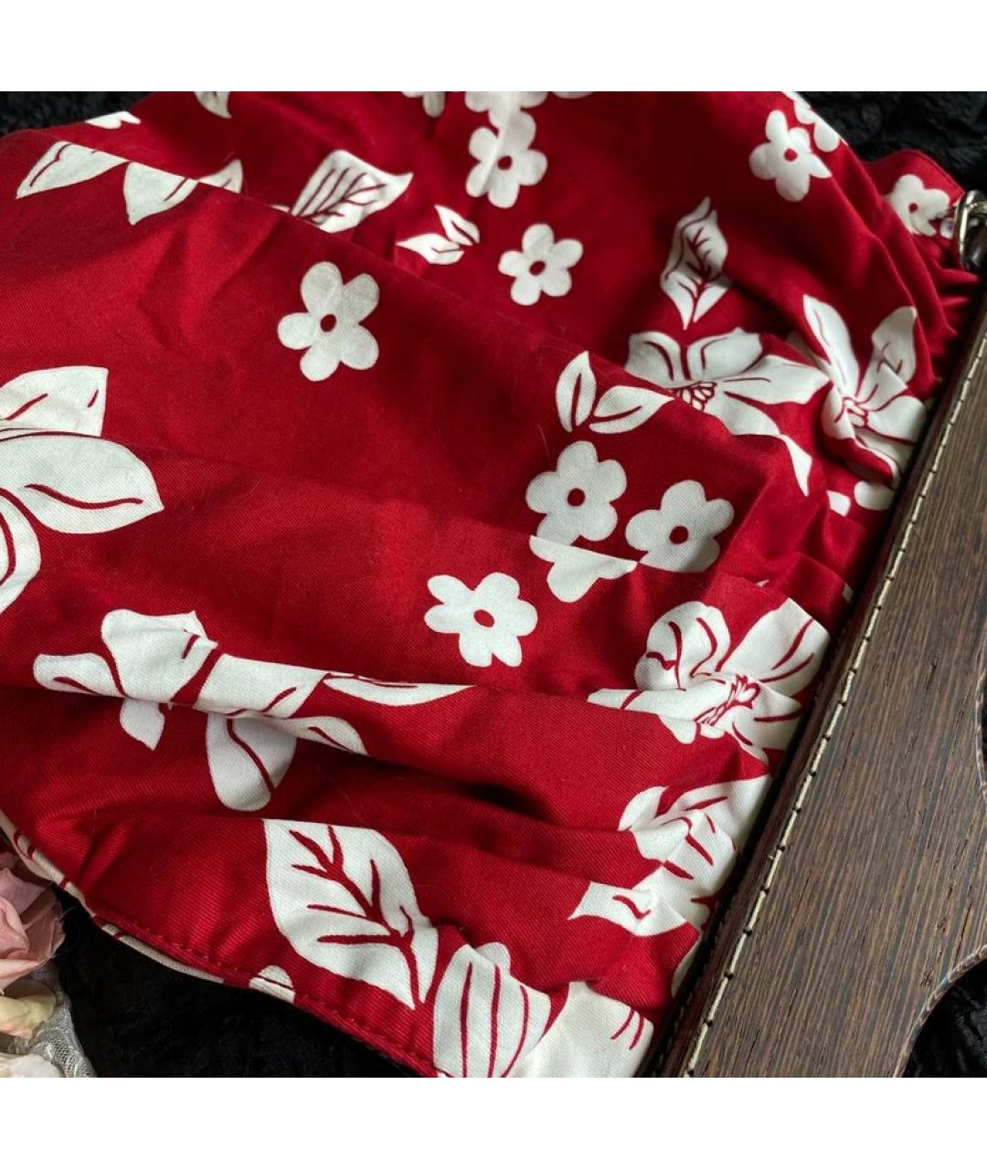 MIU MIU Красная тканевая сумка с короткими ручками, фото 2