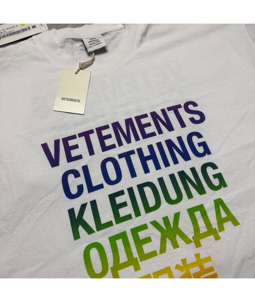 VETEMENTS Белая хлопковая футболка, фото 2