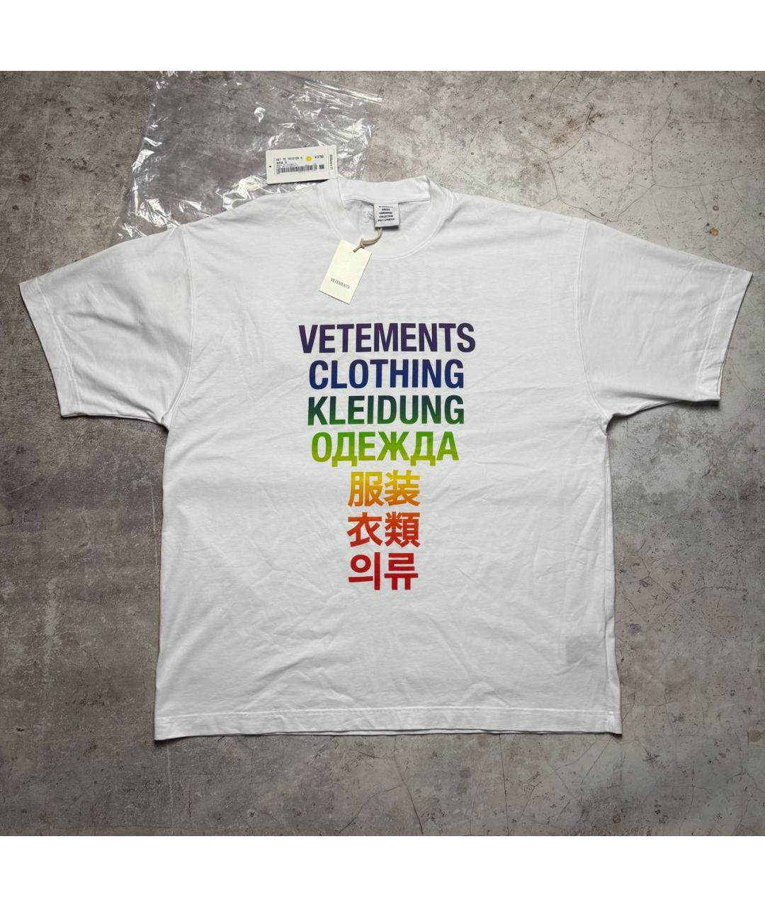 VETEMENTS Белая хлопковая футболка, фото 6