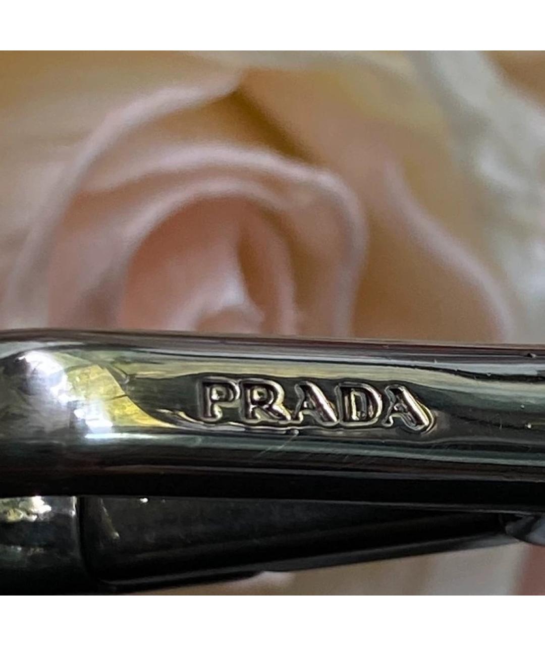 PRADA Черная сумка с короткими ручками из экзотической кожи, фото 4