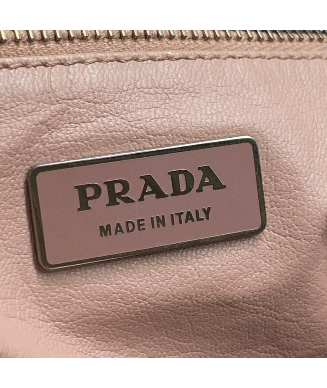 PRADA Черная сумка с короткими ручками из экзотической кожи, фото 5