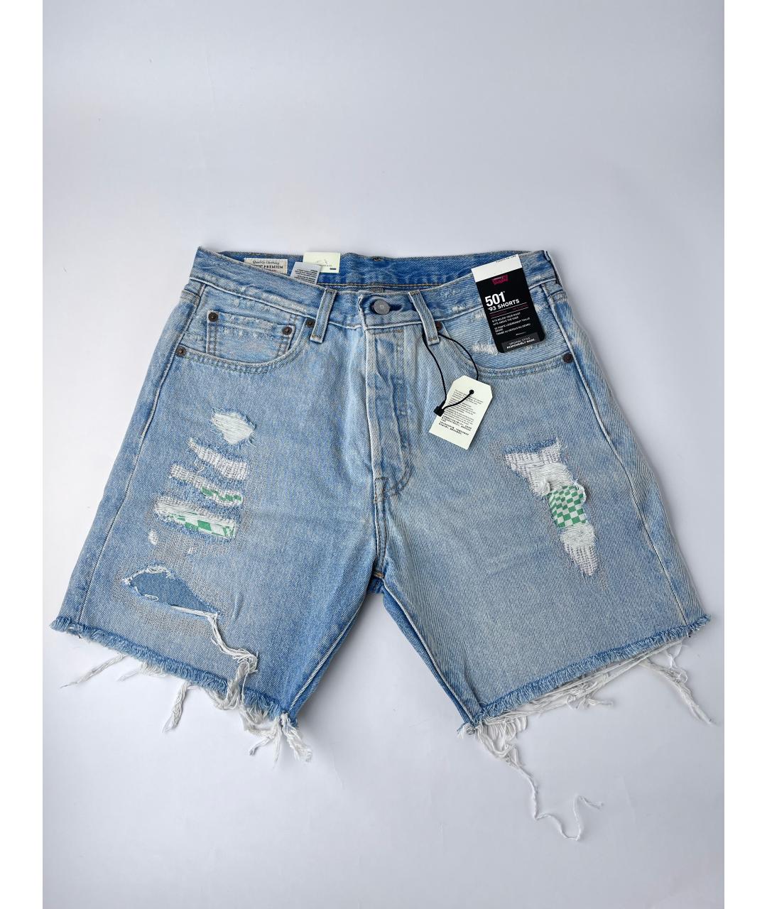 LEVI'S Голубые хлопковые шорты, фото 2