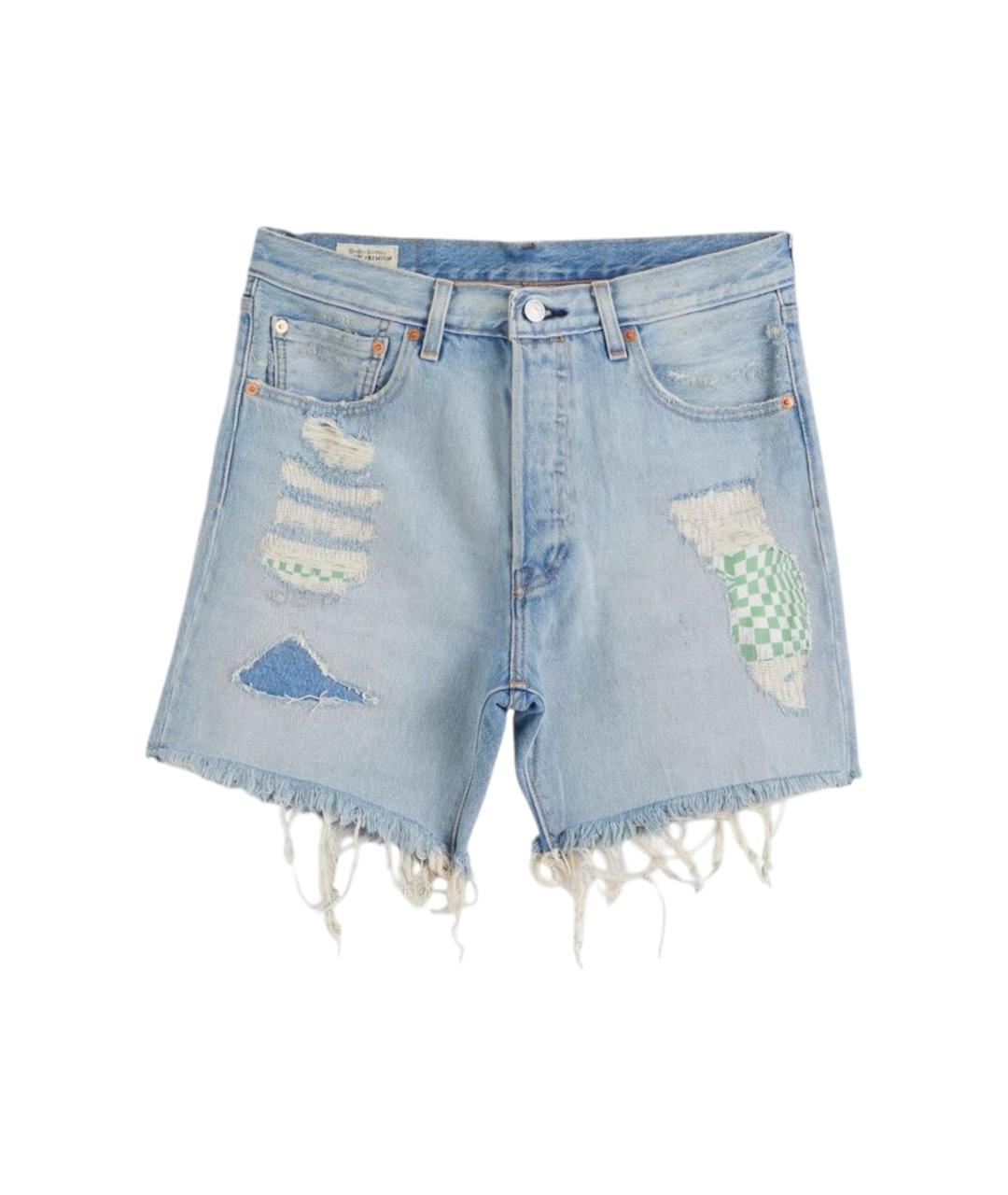 LEVI'S Голубые хлопковые шорты, фото 1