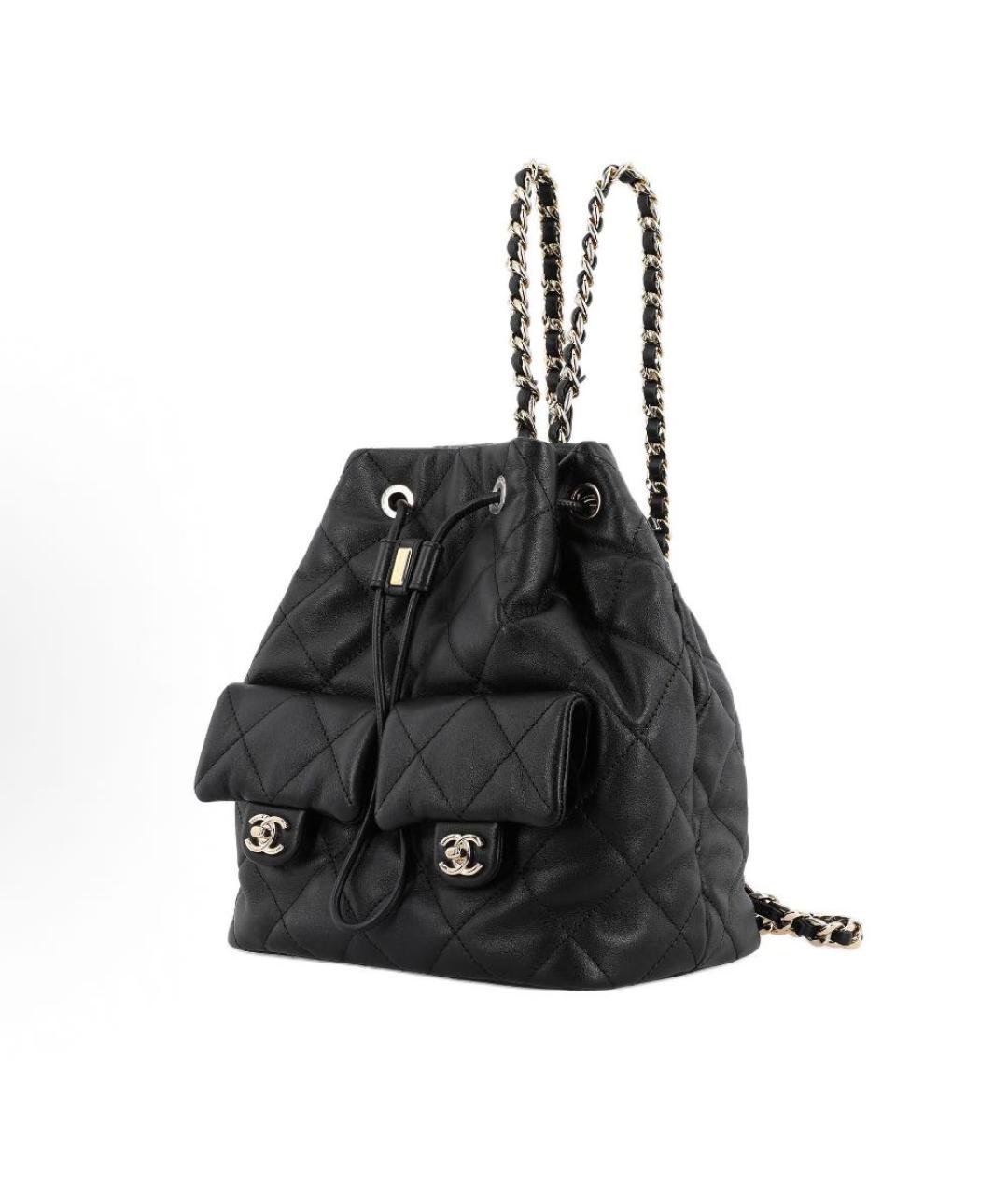 CHANEL Черный кожаный рюкзак, фото 2