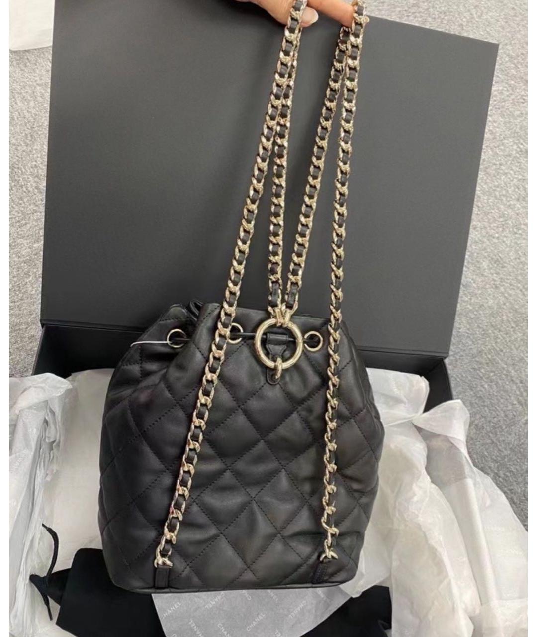 CHANEL Черный кожаный рюкзак, фото 8