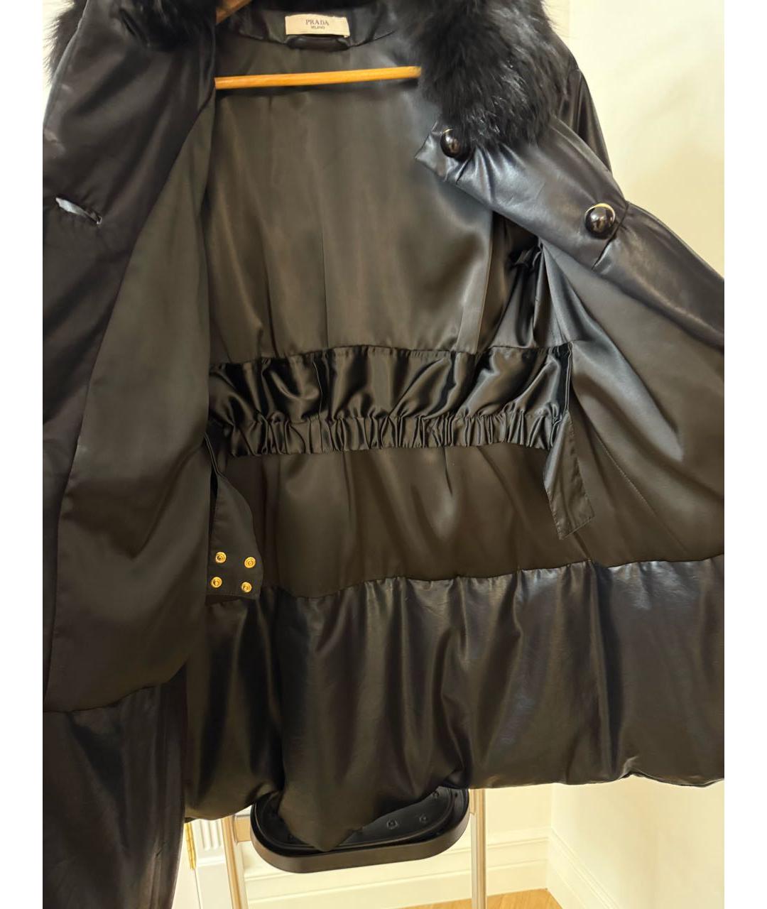 PRADA Черный синтетический пуховик, фото 4