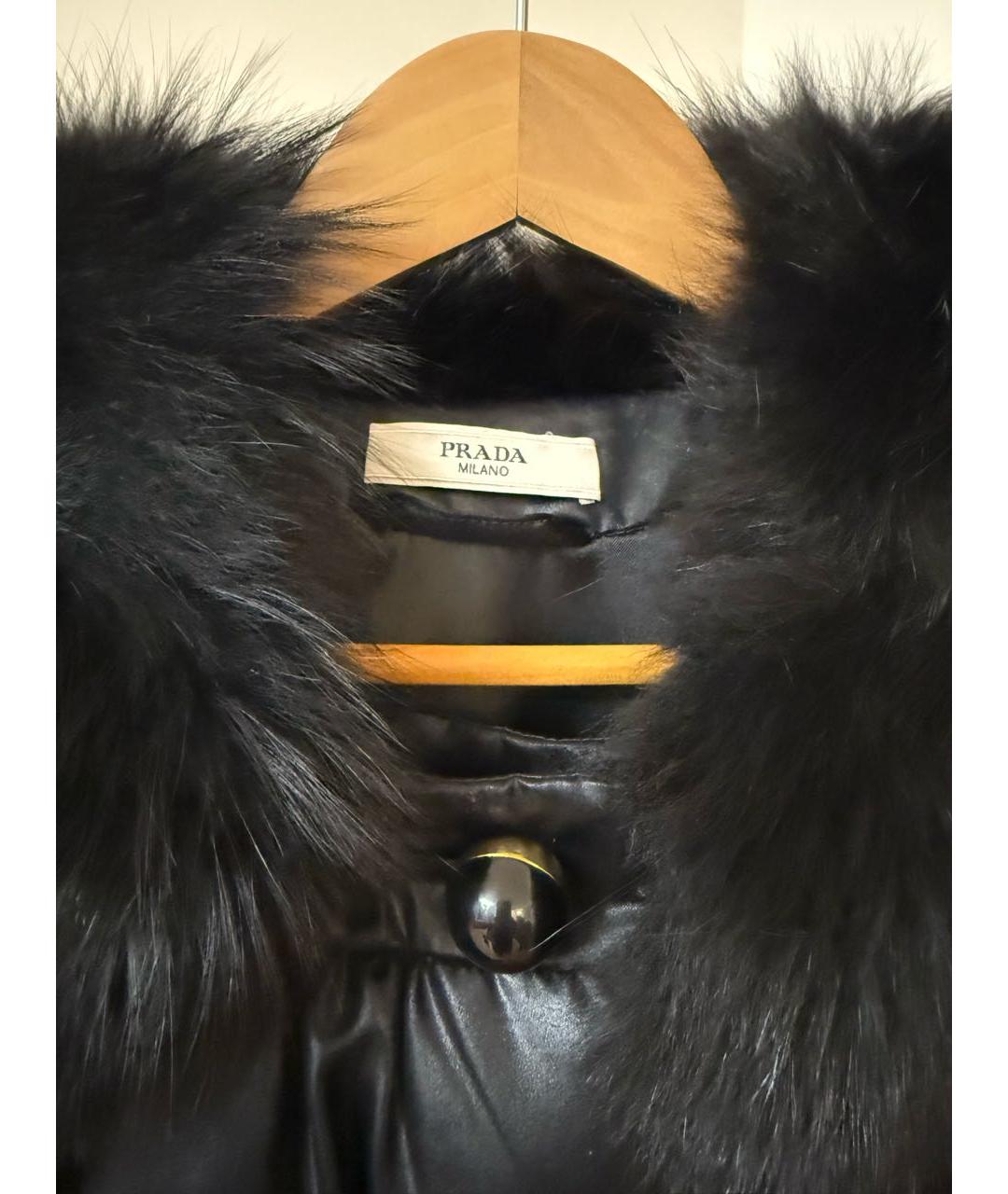 PRADA Черный синтетический пуховик, фото 3
