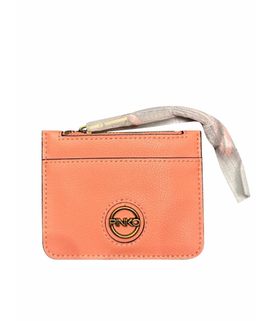 PINKO Коралловый кардхолдер из искусственной кожи, фото 1
