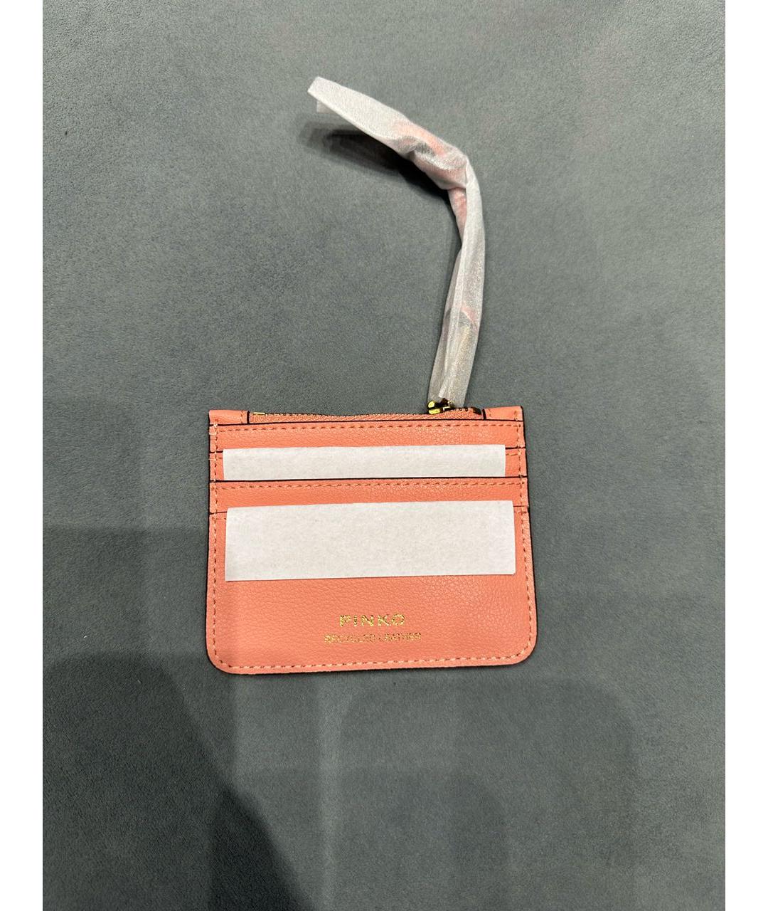 PINKO Коралловый кардхолдер из искусственной кожи, фото 4