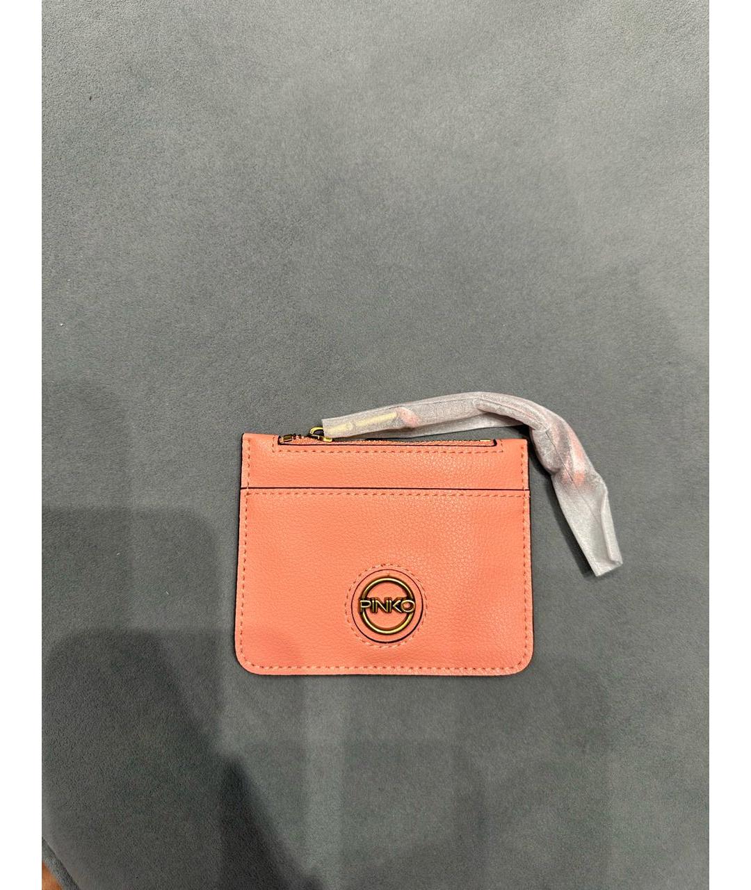 PINKO Коралловый кардхолдер из искусственной кожи, фото 6
