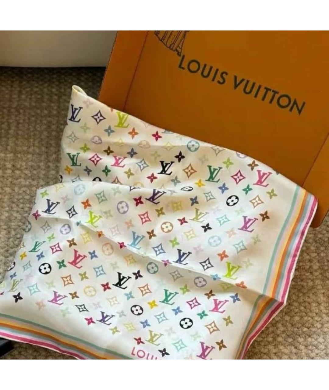LOUIS VUITTON Мульти шелковый платок, фото 3