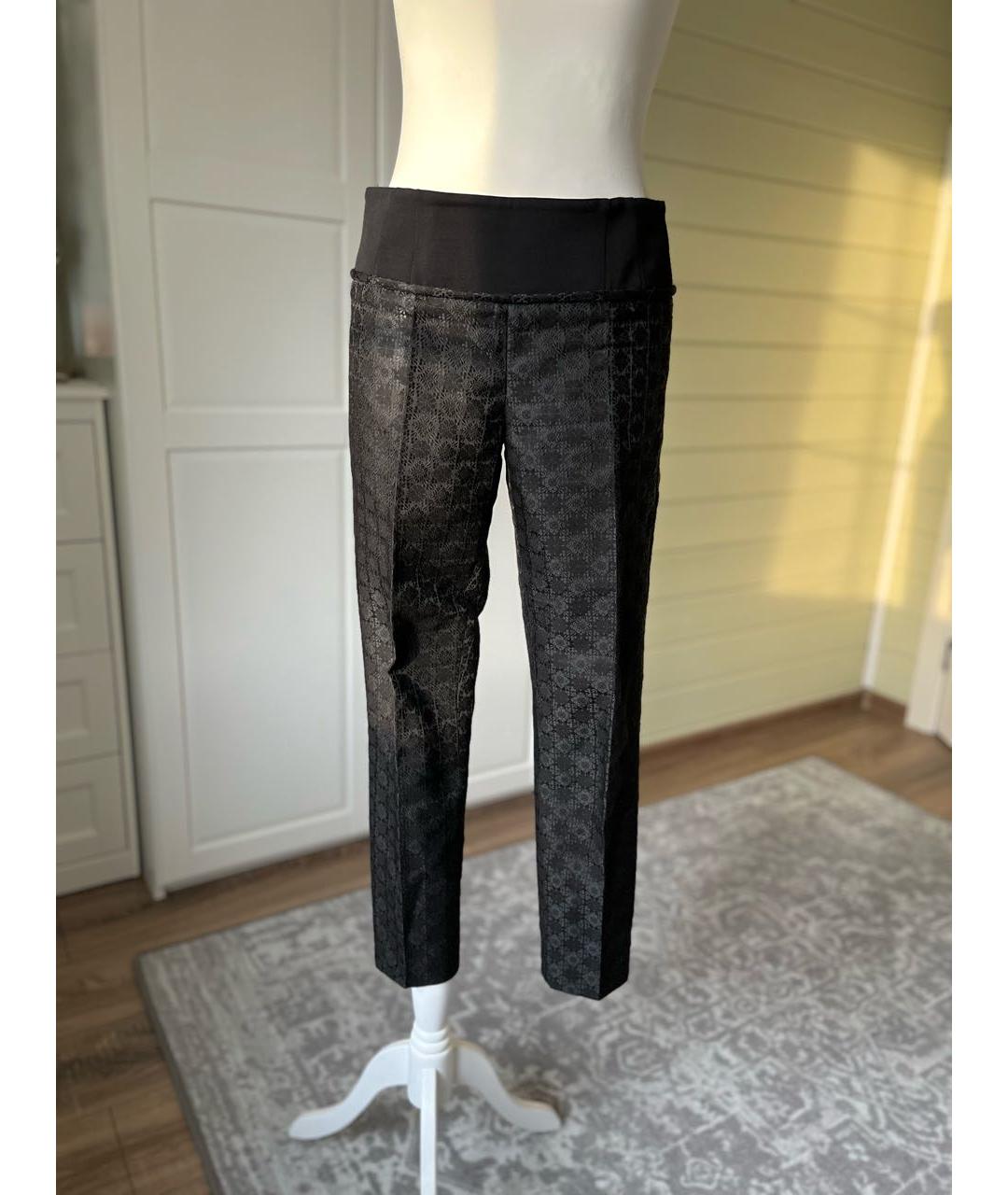 STELLA MCCARTNEY Черные хлопковые брюки узкие, фото 7