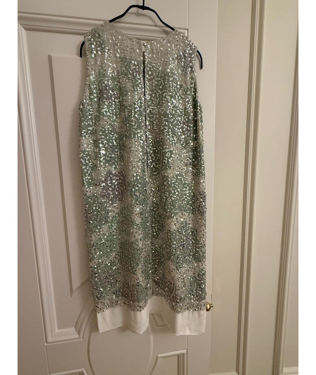 DIANE VON FURSTENBERG Серебряное шелковое коктейльное платье, фото 3