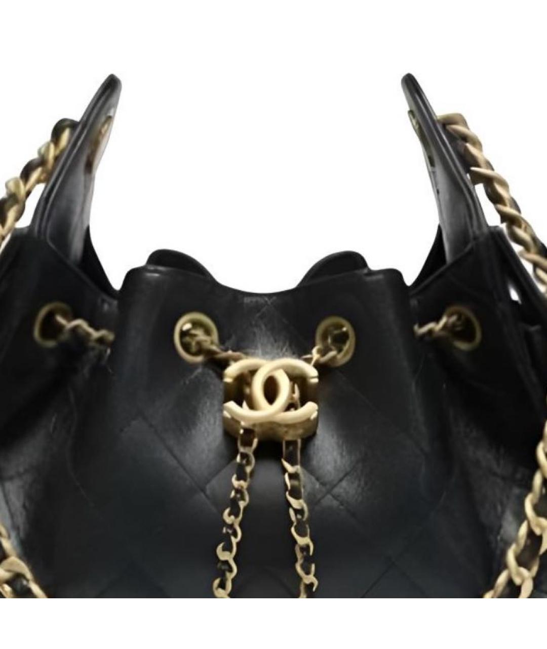 CHANEL Черная кожаная сумка через плечо, фото 5