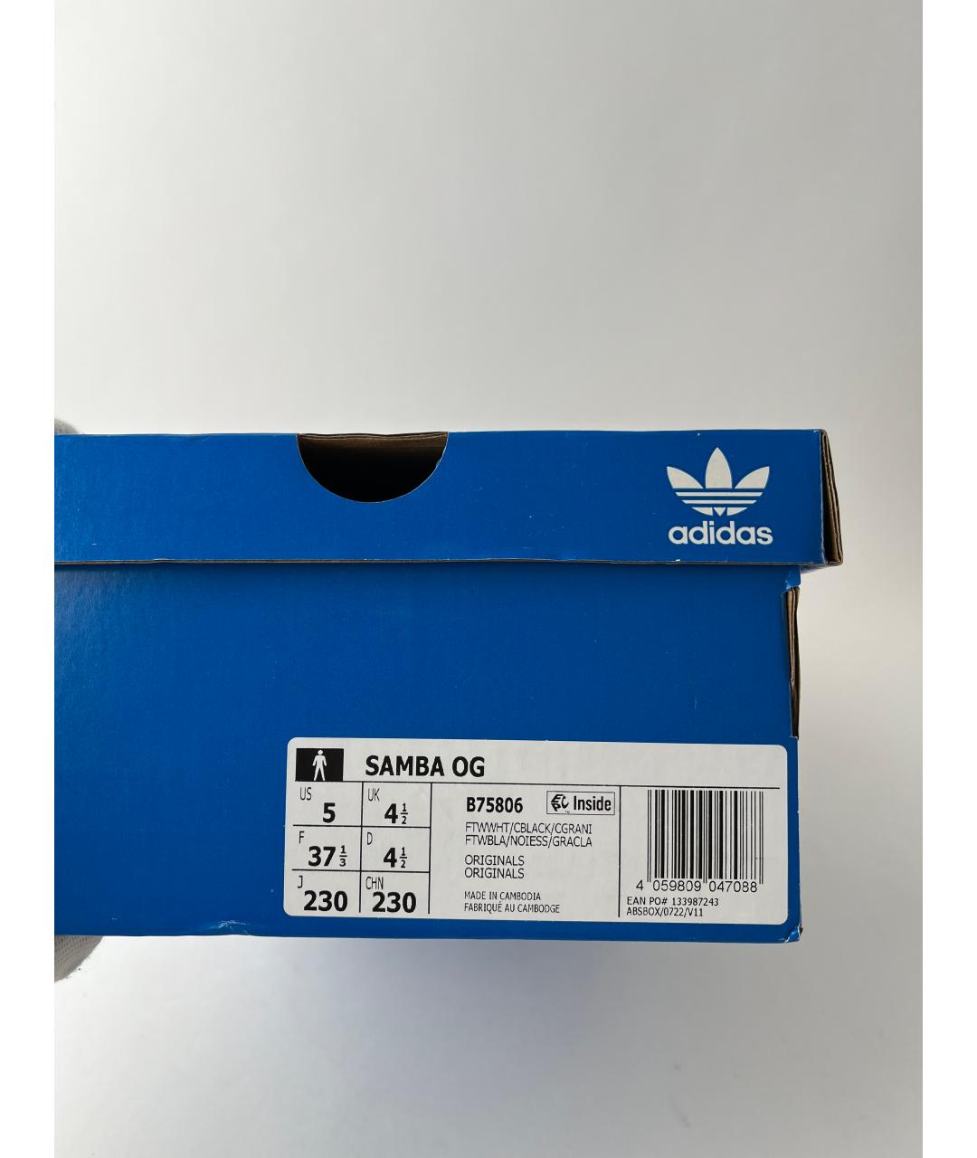 ADIDAS Белые кожаные кроссовки, фото 2