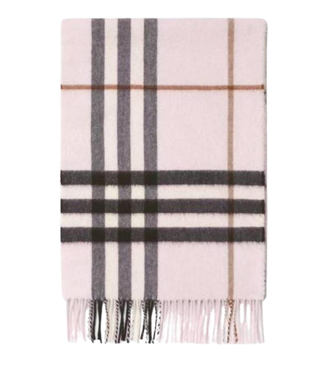 BURBERRY Розовый кашемировый шарф, фото 1