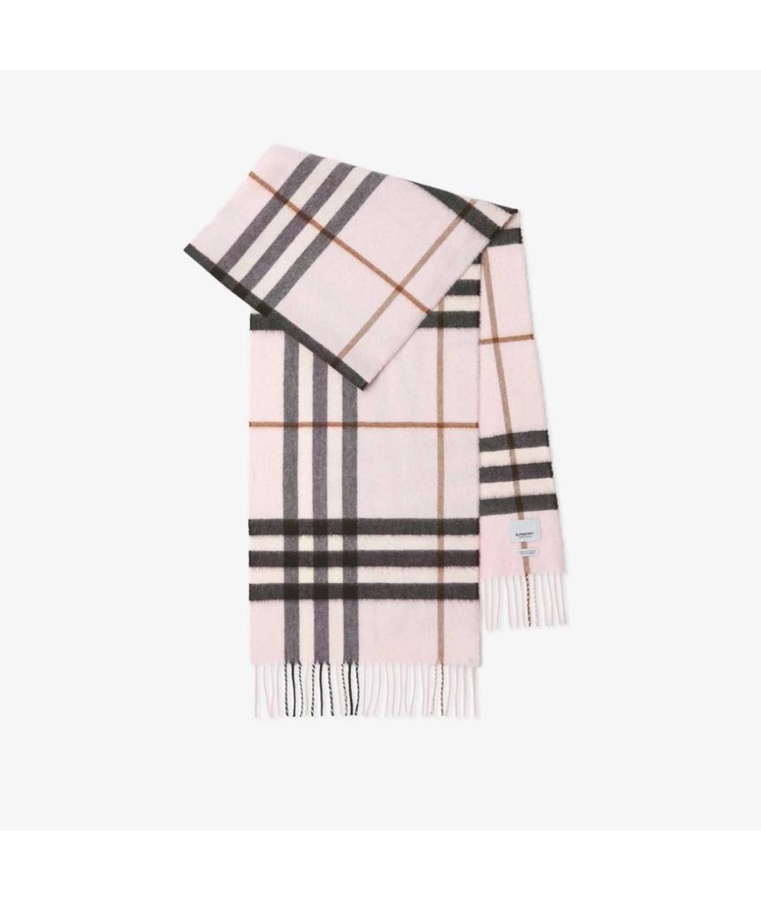 BURBERRY Розовый кашемировый шарф, фото 2