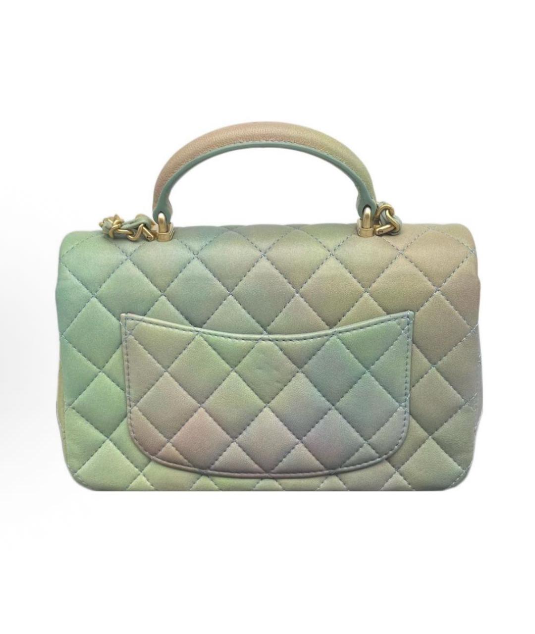 CHANEL Зеленая кожаная сумка через плечо, фото 2