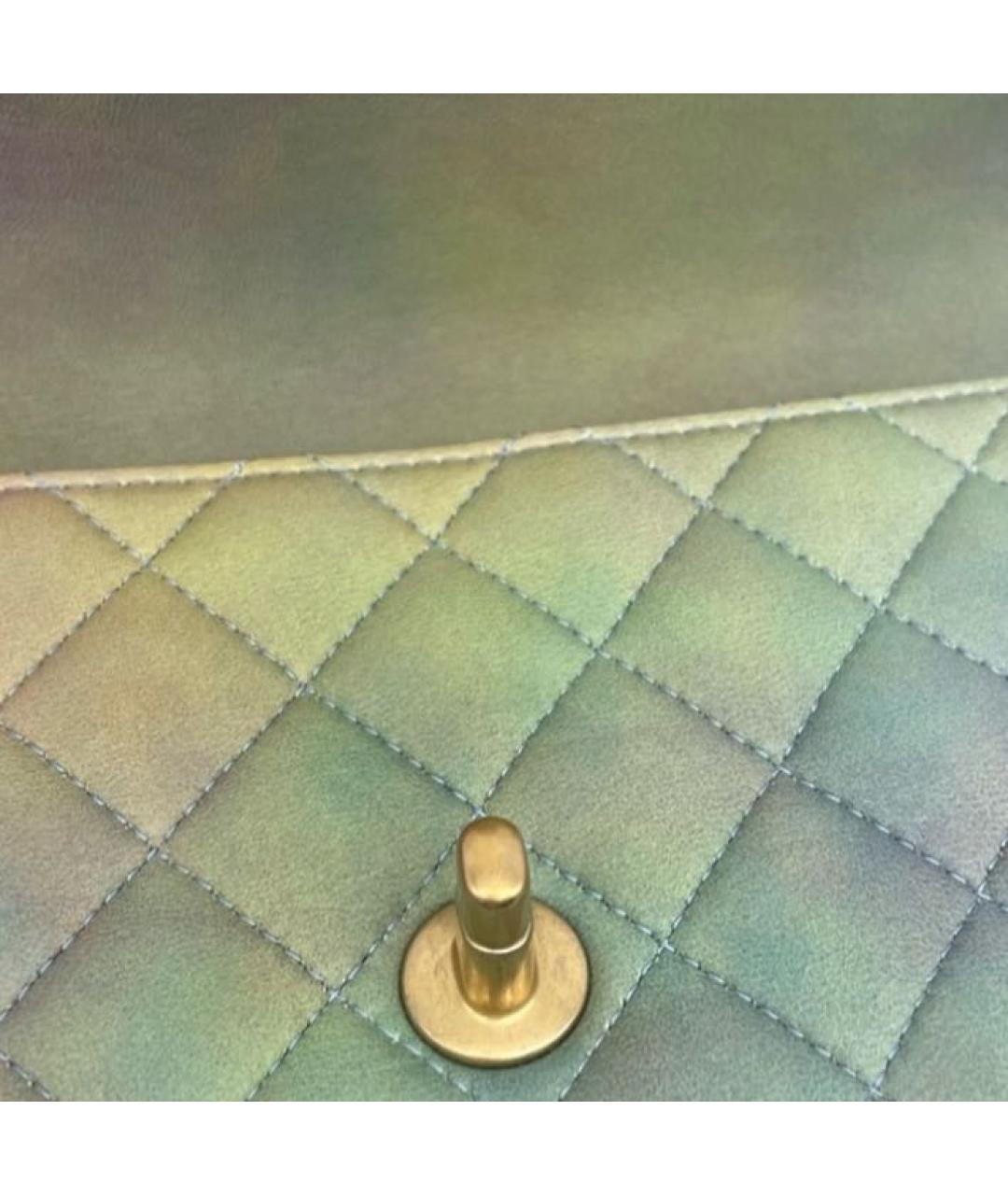 CHANEL Зеленая кожаная сумка через плечо, фото 3