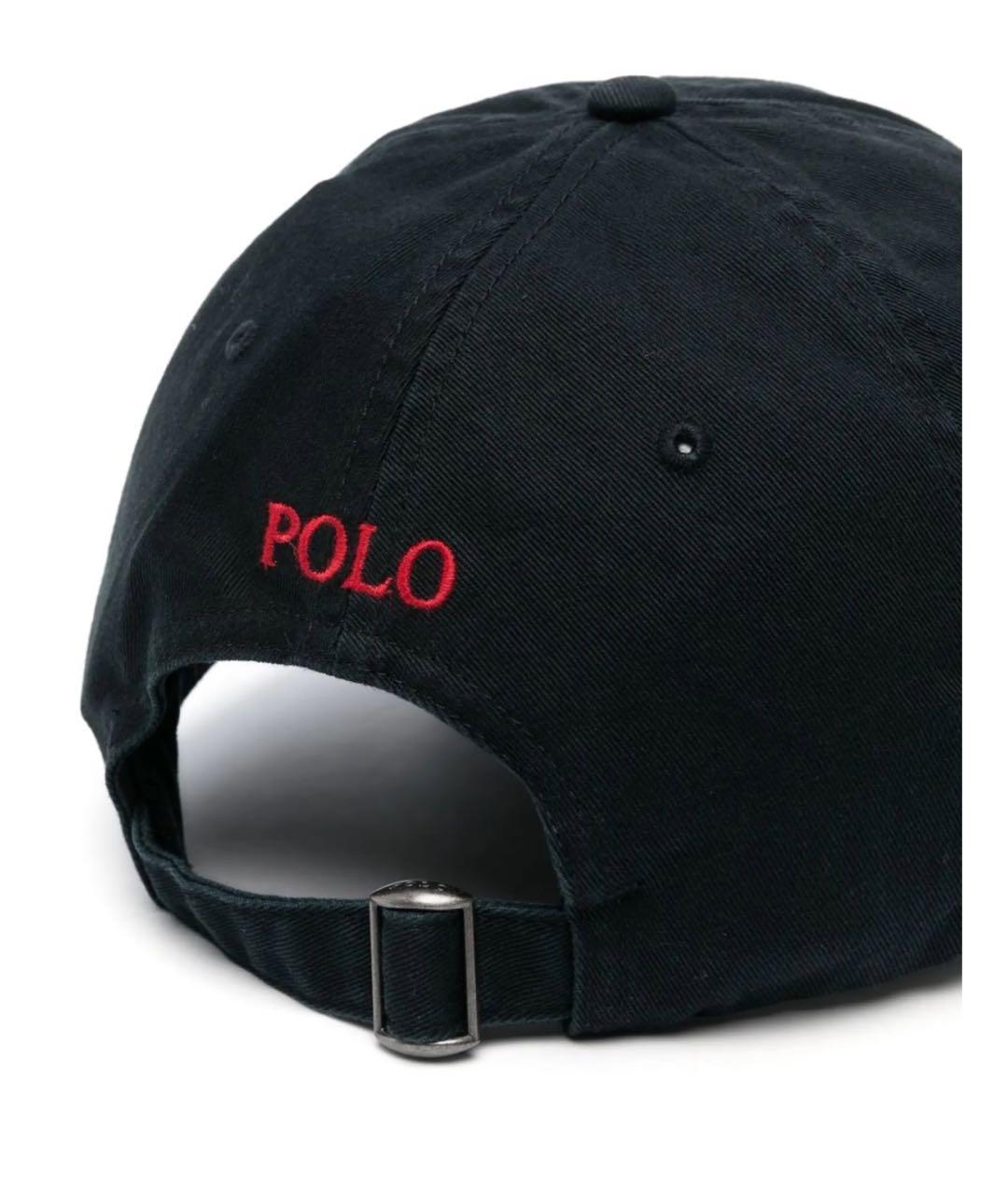 POLO RALPH LAUREN Черная хлопковая кепка/бейсболка, фото 2