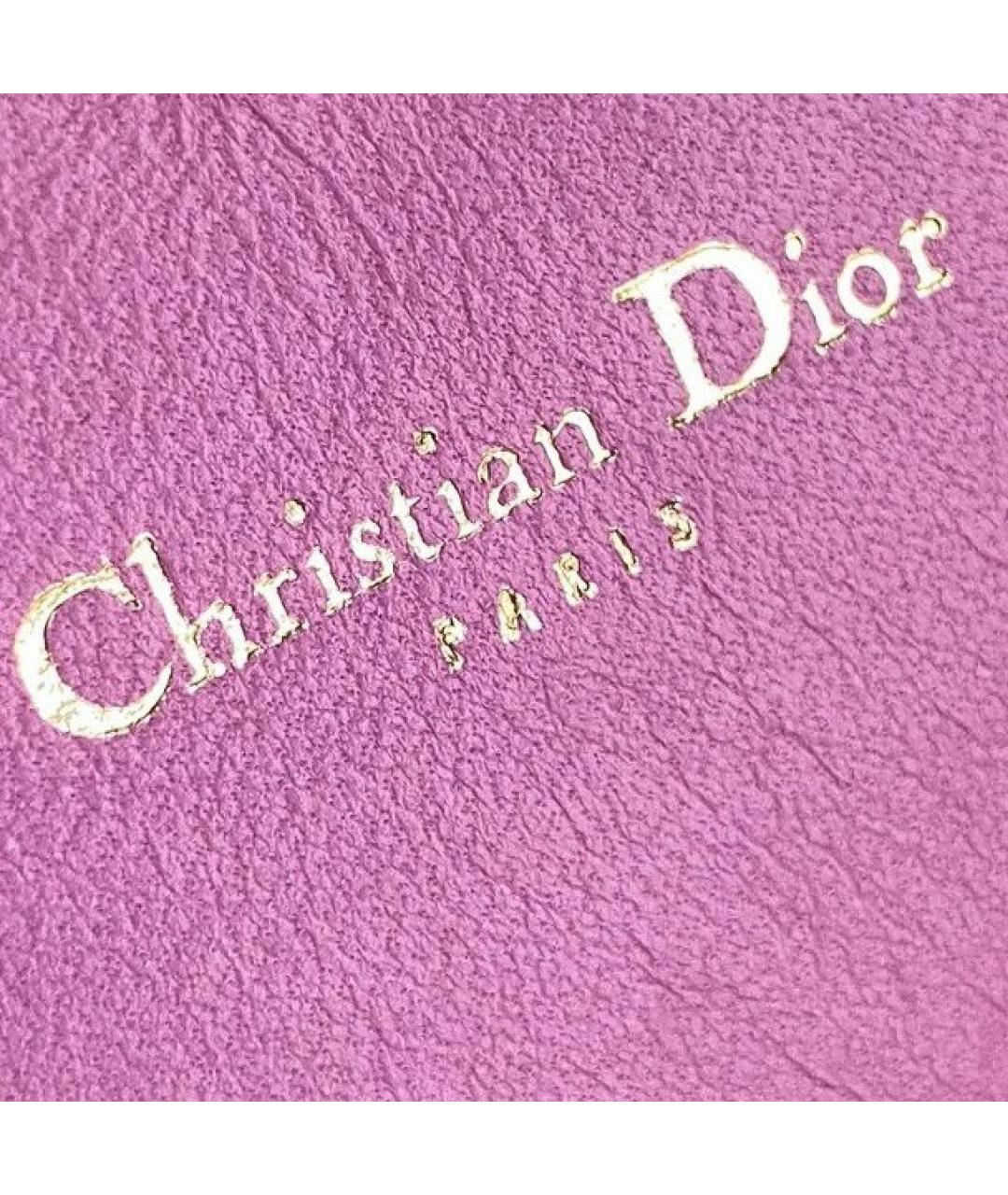 CHRISTIAN DIOR Розовая замшевая сумка с короткими ручками, фото 3