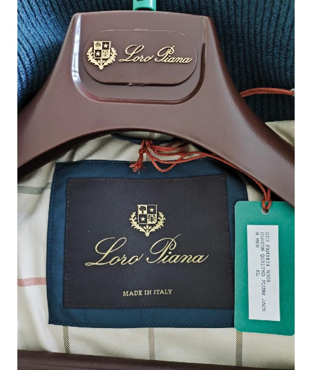LORO PIANA Синий кашемировый пуховик, фото 3