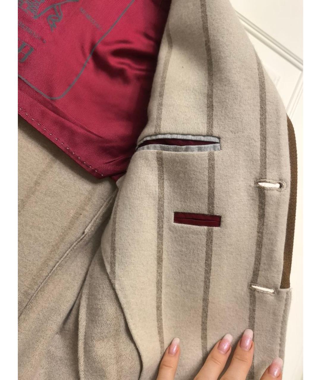 BRUNELLO CUCINELLI Бежевый кашемировый комплект, фото 6