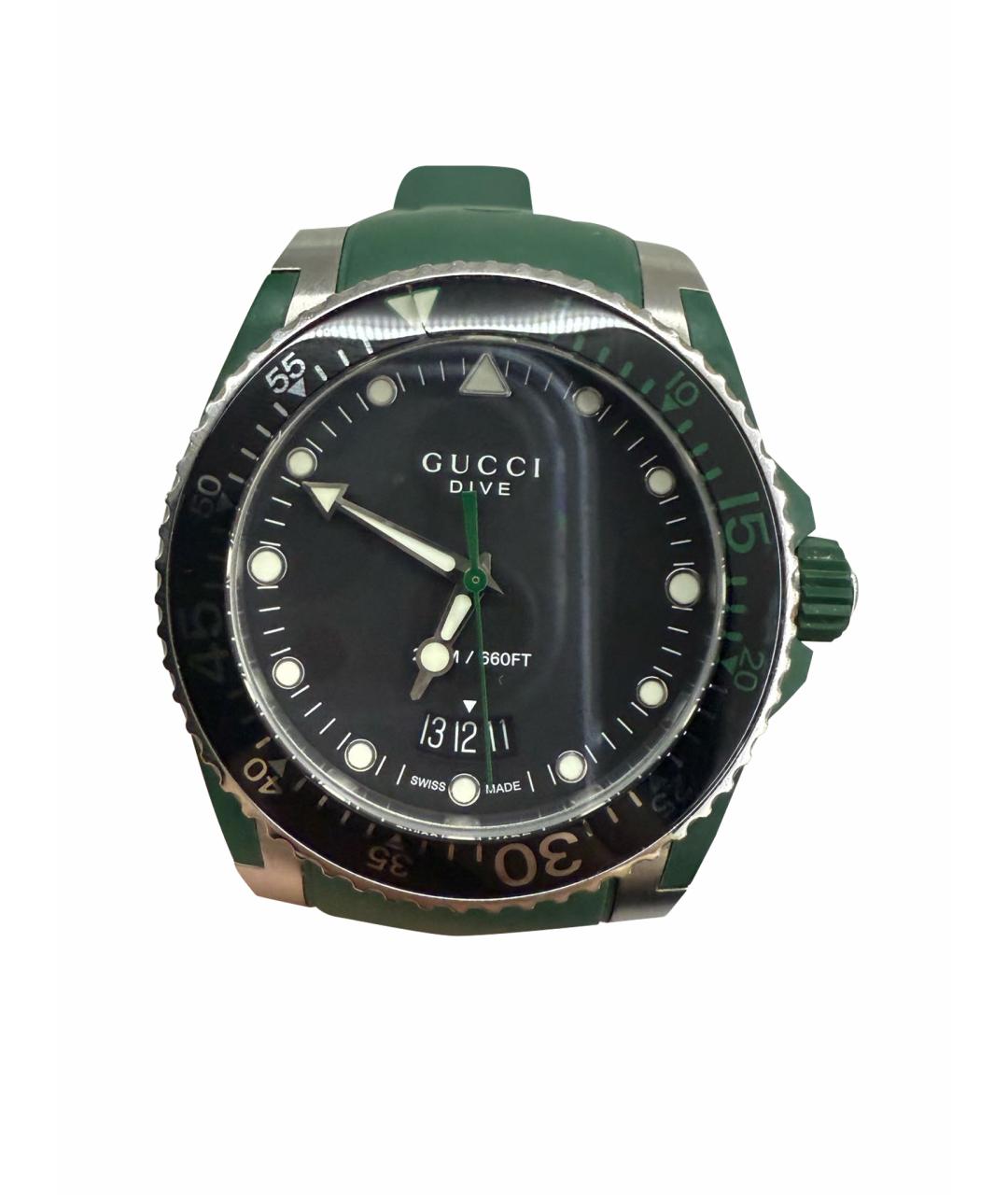 GUCCI Зеленые часы, фото 1