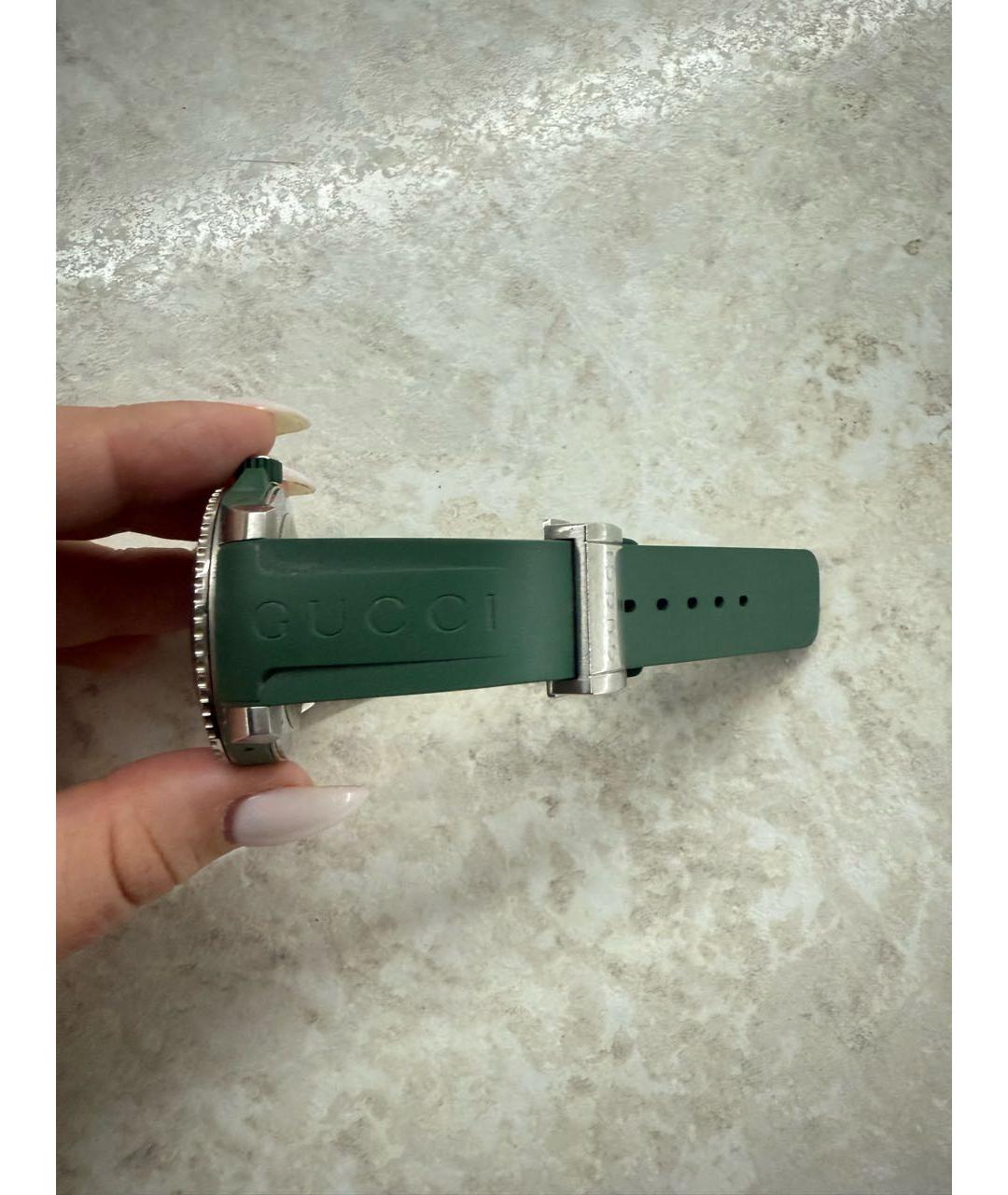 GUCCI Зеленые часы, фото 4