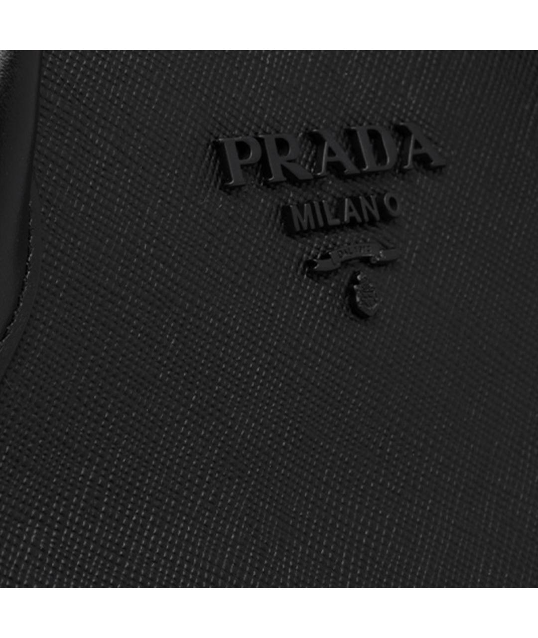 PRADA Черная кожаная сумка через плечо, фото 5