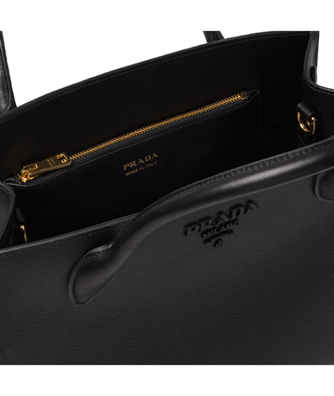 PRADA Черная кожаная сумка через плечо, фото 4