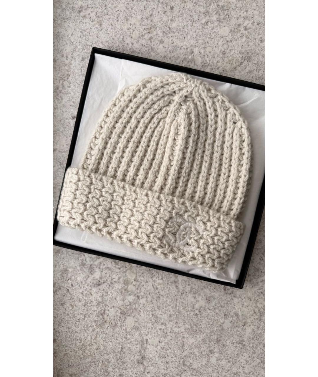 CHANEL Бежевая шапка, фото 3